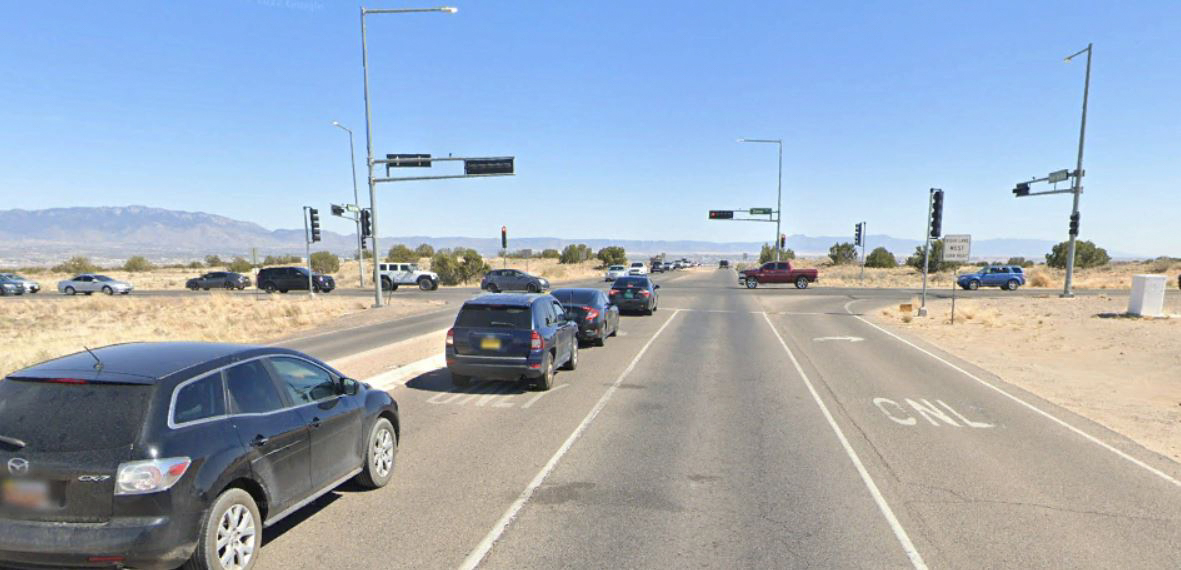 Paseo del Norte looking east at Unser Blvd