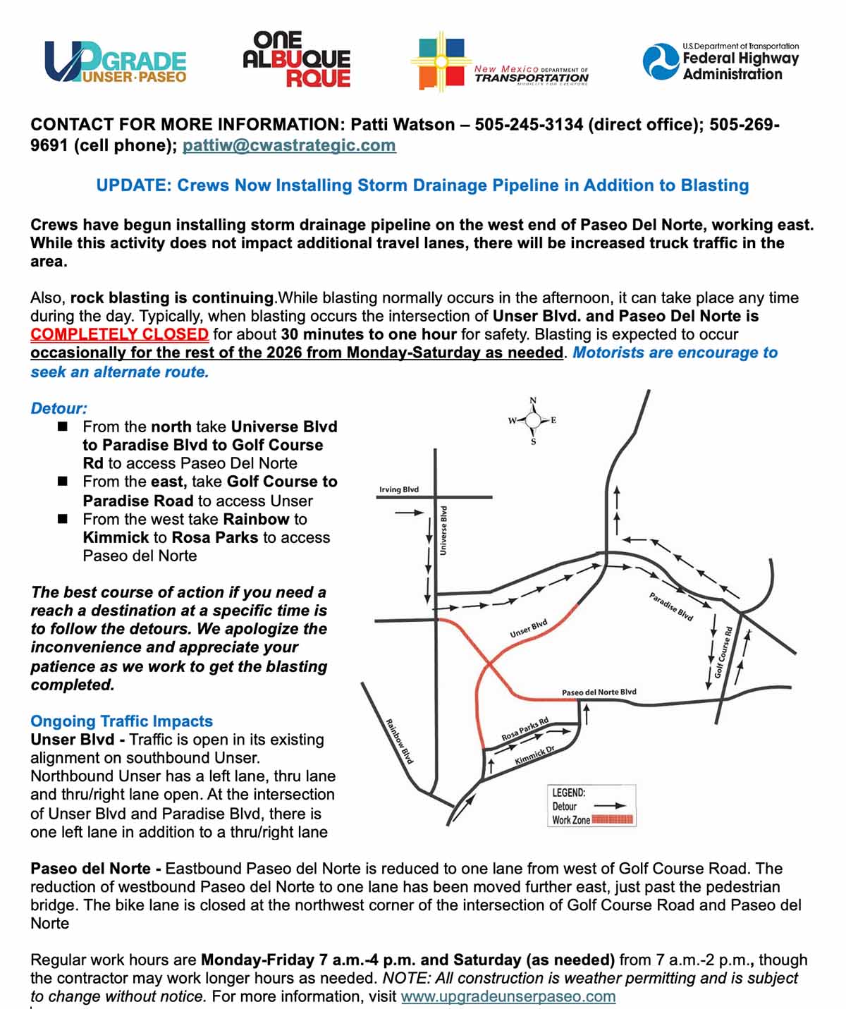 Construction Update July 1, 2026